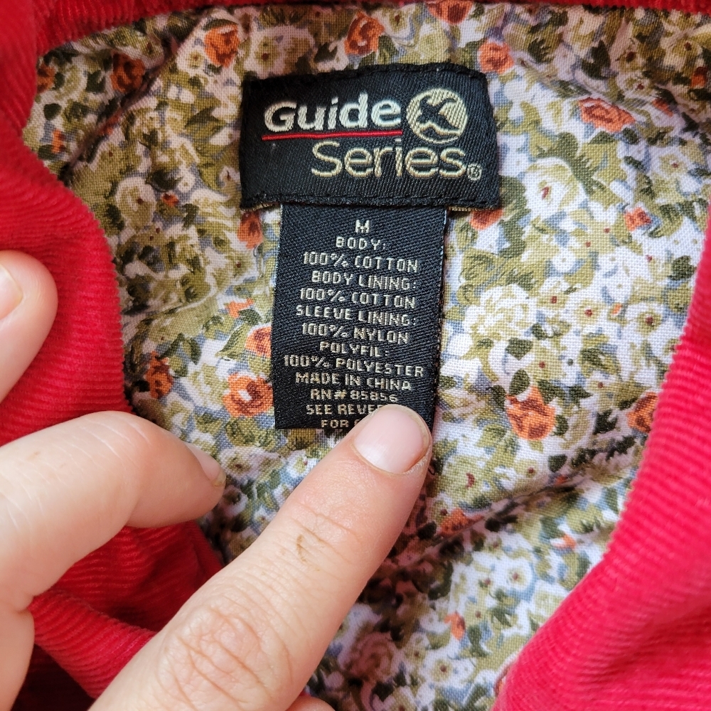 Guide Series Jacket Red Button Up Missing Button … - image 6